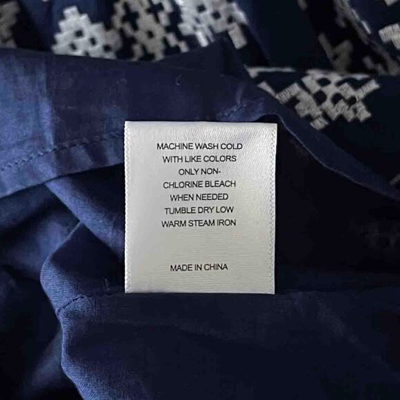 a loves a Women's Embroidered Puff Sleeve Tiered Dress Abstract Cotton Size L - Picture 5 of 7